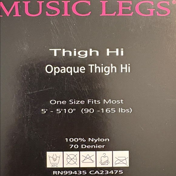 NWT [Music Legs] Neon Blue Opaque Thigh High Tights Nylons Women’s OS 90-165 lbs - Picture 7 of 7